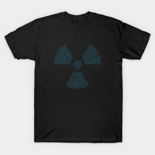 Radiation Symbol Silhouette Shape Text Word Cloud T-Shirt